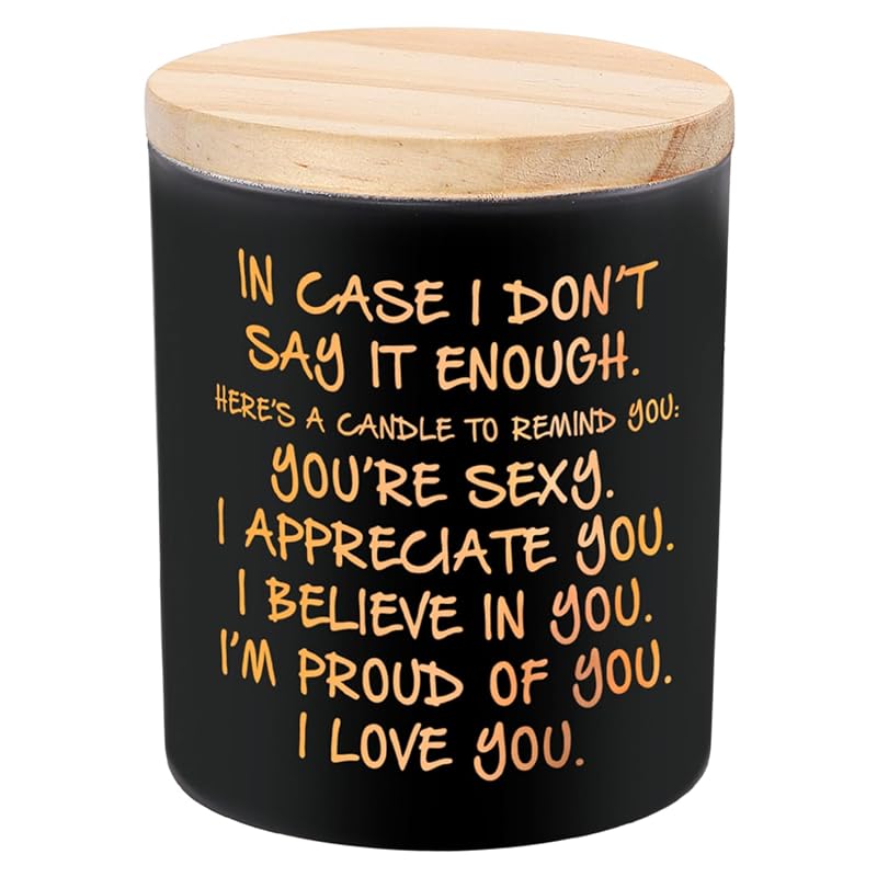 Lavender Scented Candle Gift for Him - Funny BFJLIFE Candle for Husband & Boyfriend (For Him-I love you)
