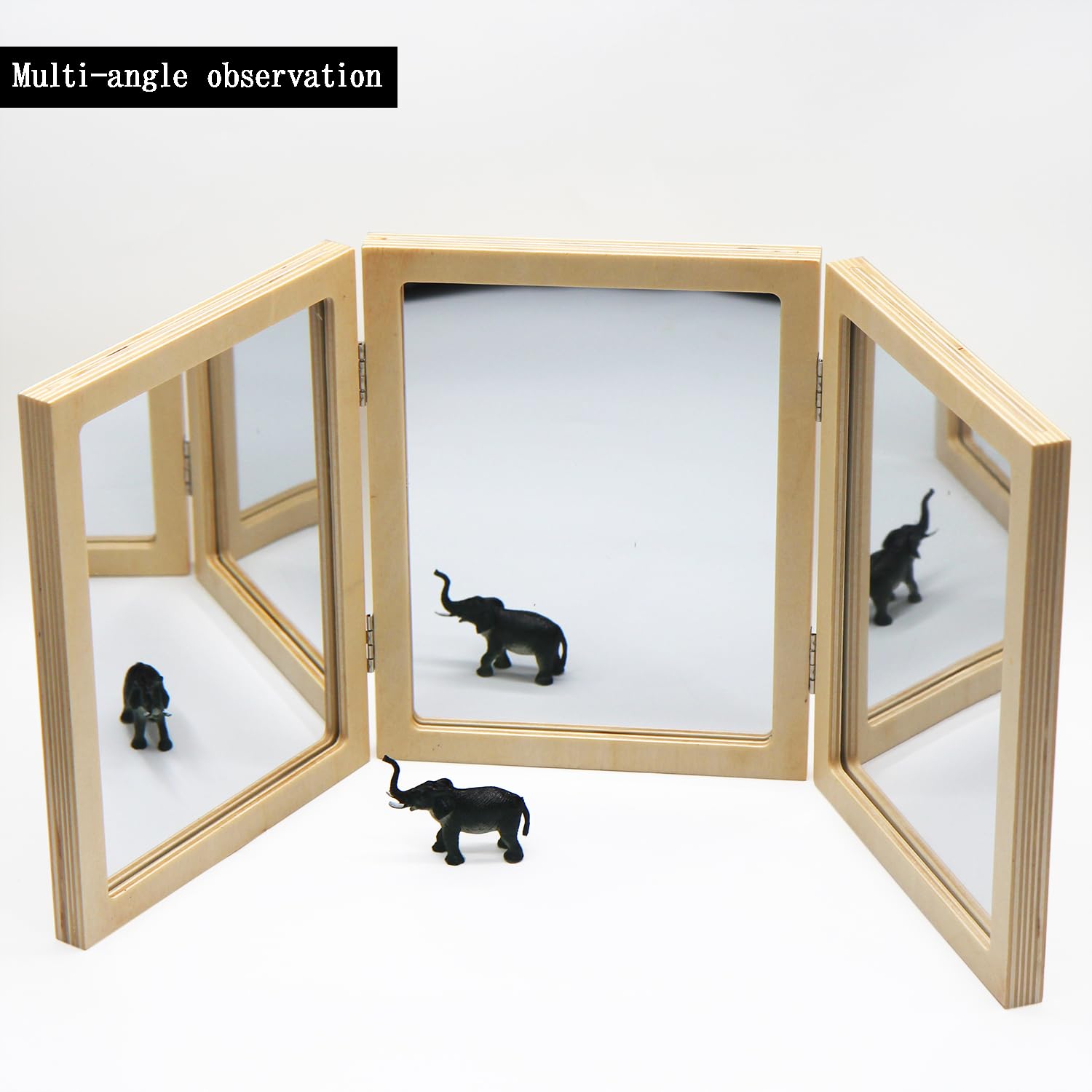 SZREGGIO Montessori & Reggio Inspired Children Mirror, Preschool Classroom Essential, 3 Panels, 3-in-1 Folding, Small Mirror for Light Table Explore