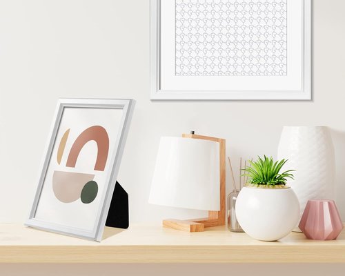 LaVie Home 5x7 Picture Frames - Set of 12 White Frames with High Definition Glass for Wall & Table Display