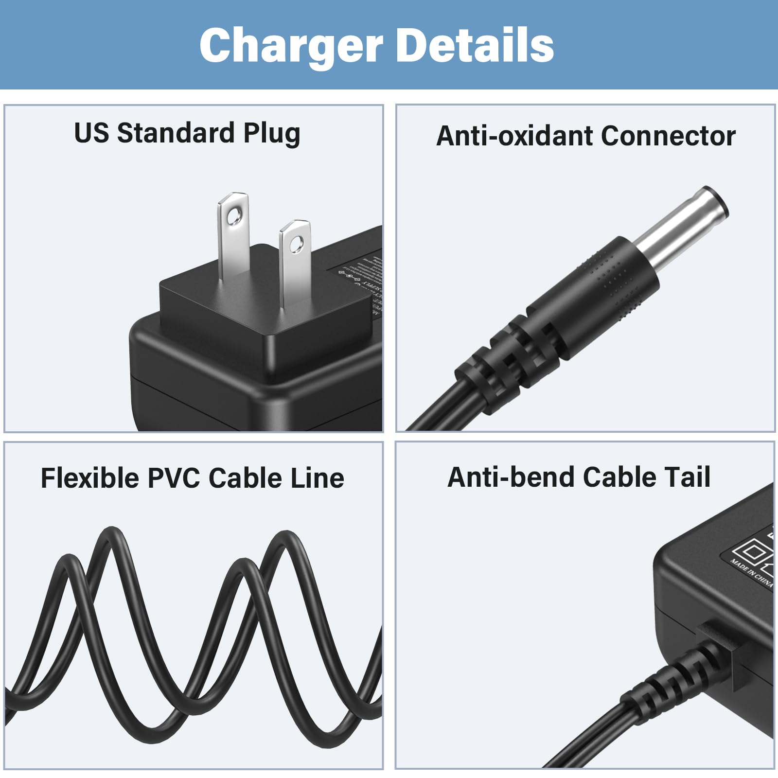 18V Vacuum Charger for Bissell 1782 Pet Hair Eraser Cordless Hand Vacuum 17823 19543, Power Cord AC Adapter for Bissell Bolt 1954 Lithium Pet Lightweight 2-in-1 Upright Vacuum 2133 1608660 1610368