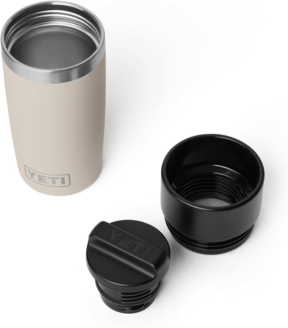 YETI Rambler 12 oz Travel Bottle - Stainless Steel, Vacuum Insulated, Leakproof Commuter Cap | Cape Taupe