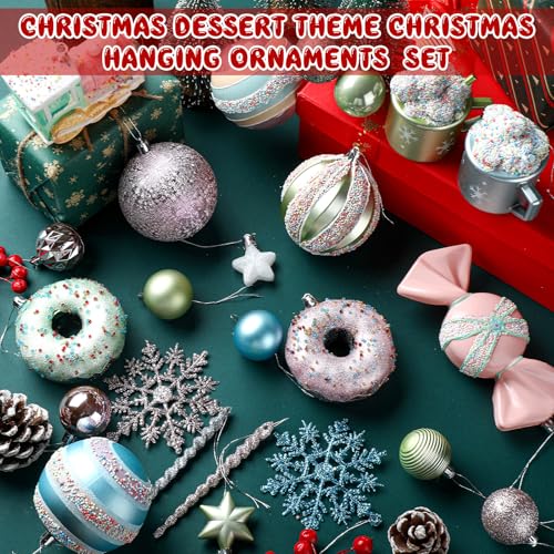 70 Pcs Christmas Tree Ornament Dessert Cupcake Candy - Cute Food Theme