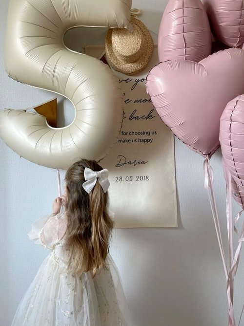 40 Inch Large Number Balloon - Cream White 4 Balloon for Birthday Parties & Graduations | Wedding Supplies