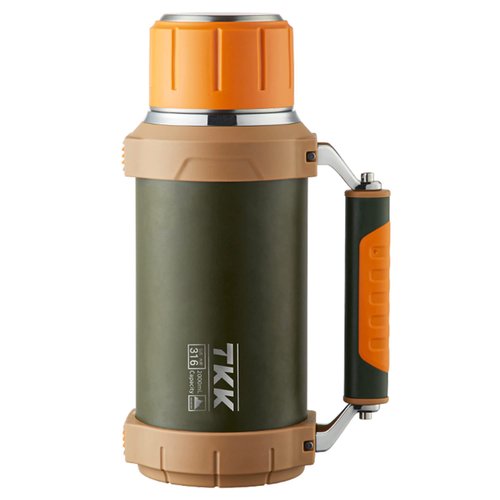 Large Coffee Vacuum for Hot Drinks Stainless Steel 2QT 64oz Insulated Bottle With Cup Handle Keeps Liquids Hot And Cold For Up To 24 For Outdoor Gathering Camping
