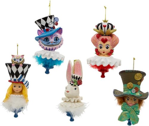Kurt Adler 6.25-Inch Resin Hollywood Hats Ornament Set - 5 Unique Decorative Pieces