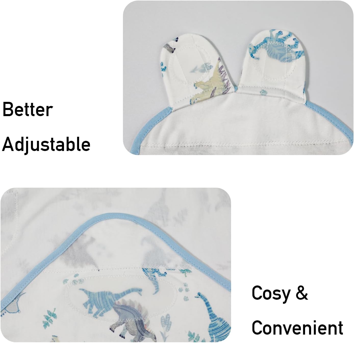 Skiennix Baby Swaddle Sleep Sacks - 3-Pack Organic Cotton Wraps with Adjustable Wings | Soft & Breathable for 0-3 Months