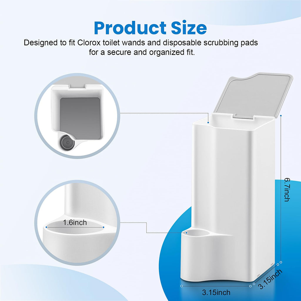 2 Pack Toilet Wand Holder for Clorox Toilet Wand, Compatible with Clorox Toilet Wand Starter Kit Only
