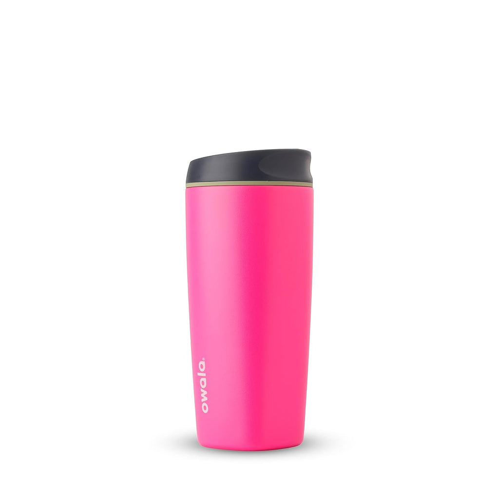 Owala SmoothSip Insulated Coffee Tumbler - Reusable Hot & Iced Mug, 20 oz, BPA Free, Pink