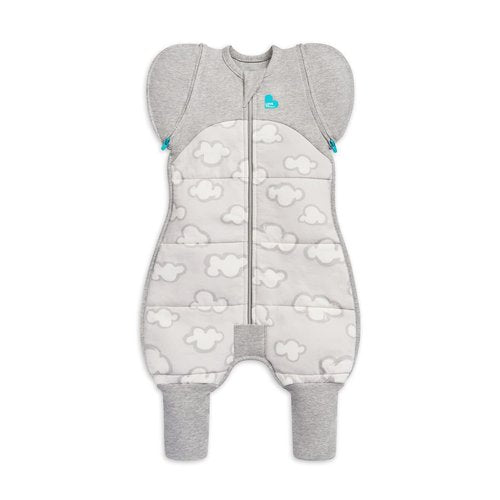Love to Dream Swaddle UP Transition Bag Warm - Patented Zip-Off Wings, Gently Help Baby Safely Transition from Being Swaddled to Arms Free - Medium 13-19 lbs, Gray
