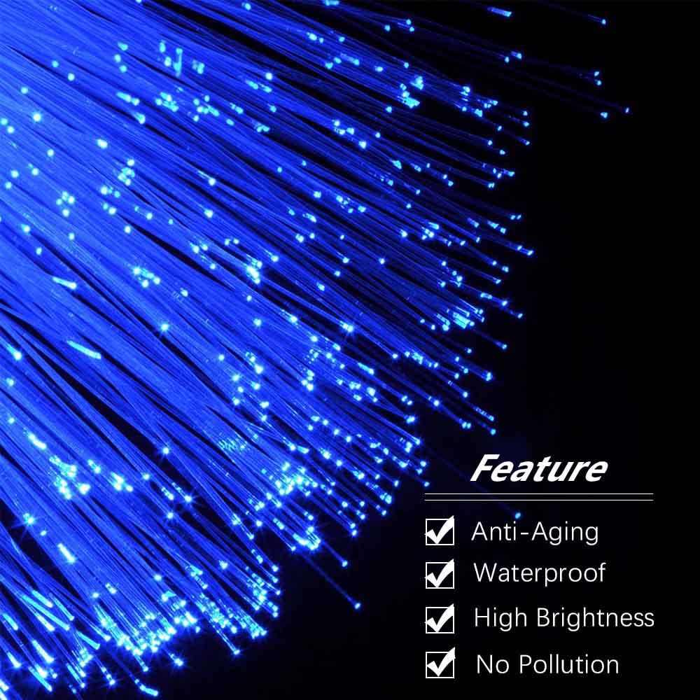 FIREWORK PMMA Plastic End Glow Fiber Optic Cable 1148ft(350m)/Roll Diameter 0.08in(2mm) for Star Sky Ceiling All Kind Led Light Engine Driver