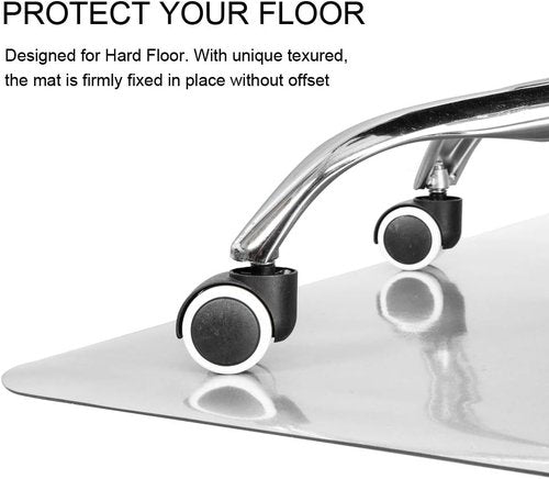 Kuyal Clear Chair Mat - Transparent Floor Protection for Hard Floors | 36" x 48" for Office & Home