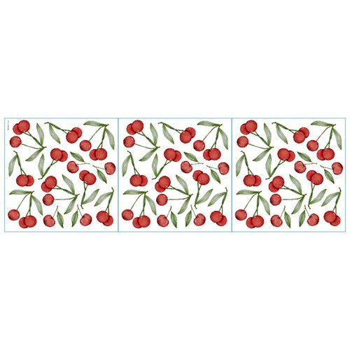 Bamsod Fruit Wall Decals Removable Boho Wall Stickers Peel Stick Cherry Wall Decals Fresh Fruit Wall Stickers for Baby Nursery Kids Bedroom Living Room Home Kitchen (Cherry)