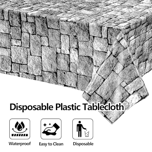 Medieval Castle Knight Tablecloths - 54x108 Inch, 2 Pack