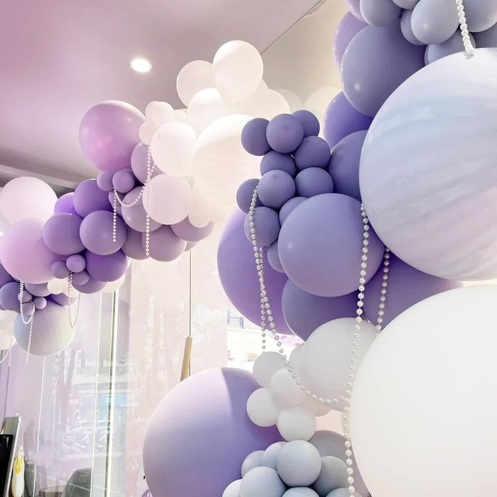 Voircoloria Lilac Purple Balloons - 66-Pack 12-Inch Faded Purple Latex for Weddings, Birthdays & Celebrations
