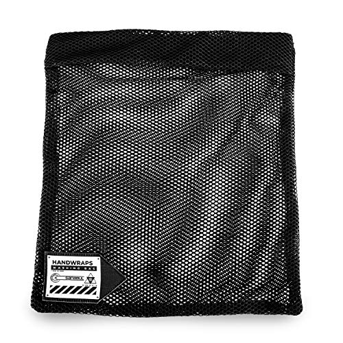 Sanabul Large Mesh Handwrap Laundry Bag with Zipper - Black