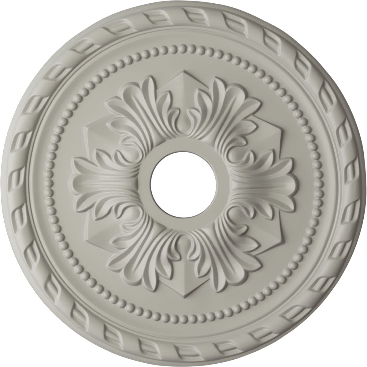 Ekena Millwork CM20PMPCF Palmetto Ceiling Medallion, Pot of Cream