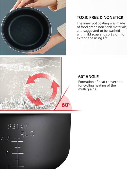 Ingpro Original Rice Cooker Inner Pot Non-Stick Inner Pot Compatible with Most of Zojirushi/Tiger Rice Cooker Replacement Pot, Original Manufacture Part (5.5 Cup/3L)