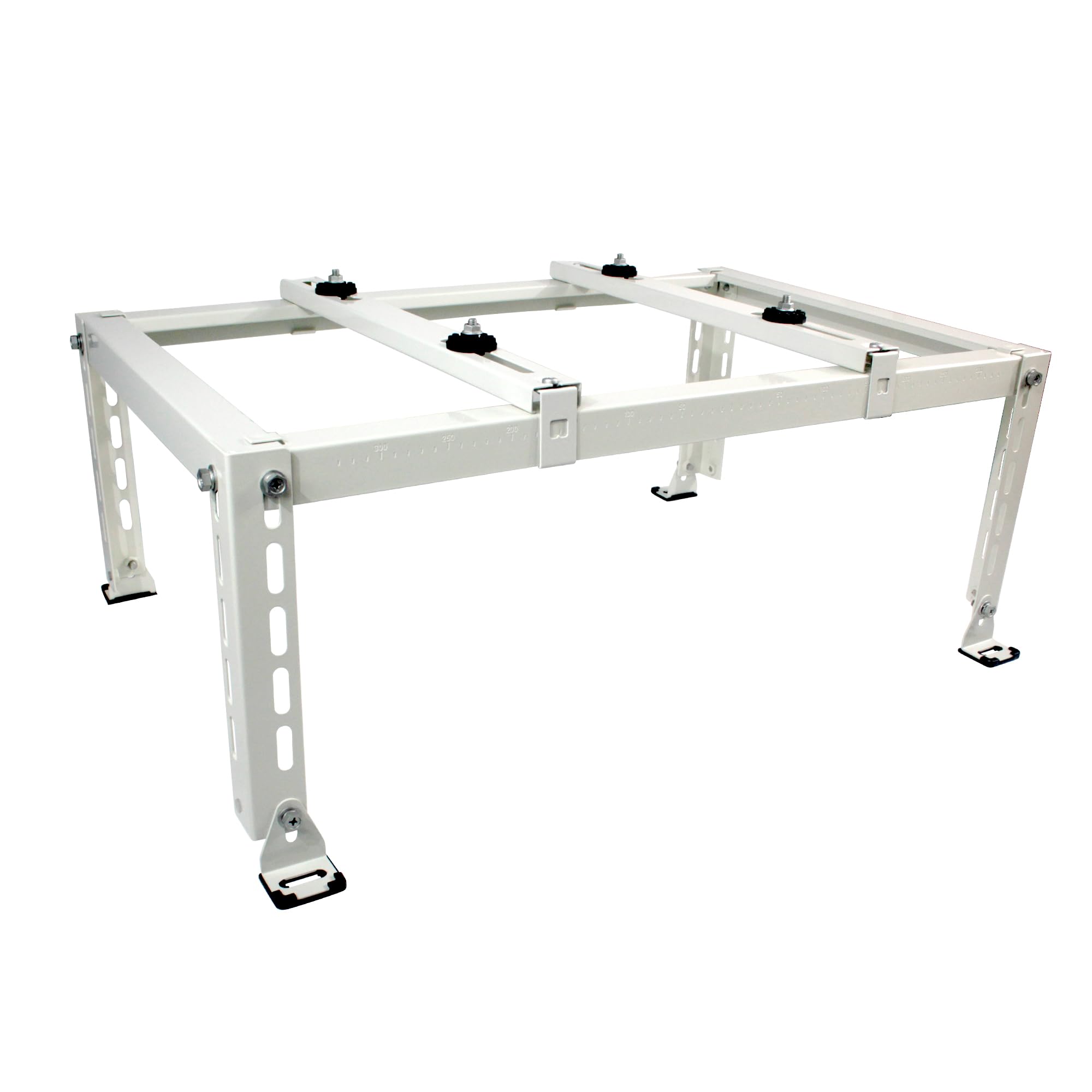 Mini Split Stand Ground Mounting Bracket Pad for 9,000-24,000BTU AC/Heating System/Ductless Air Conditioner,Anti-Vibration Heavy-Duty Vibration Absorber Condenser Adjustable Base 400LBS Load Capacity