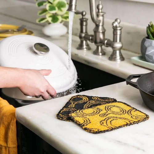 Lodge Cast Iron Scrub Cloths - Durable Cleaning Solution for Cookware | 2-Pack