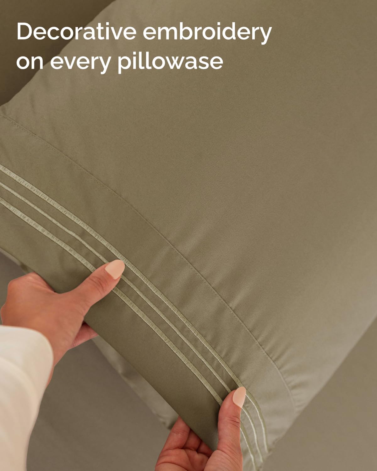 Skiennix Twin XL Sheet Set - Comfy Cooling & Breathable Bedding - Ultra-Soft, Deep Pockets - Khaki