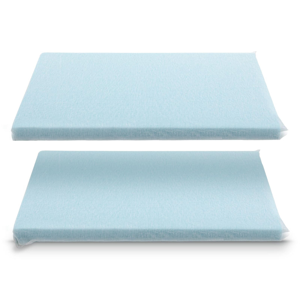 Beeveer 2 Pcs Adjustable Memory Foam Pillow, Thin Height 1.2'' Soft Insert Slim Flat Pillow for Neck Support Neck Pain Relief for Back, Side, Stomach Sleeper (23.6'' x 14.2''x 1.2'', Blue)