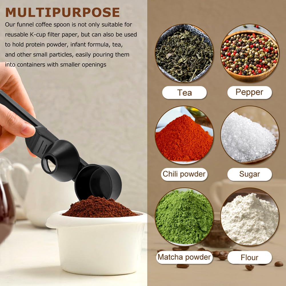 Measuring Scoop with Funnel and Leveler, 2 Tbsp, 0.79 in Tip, ABS