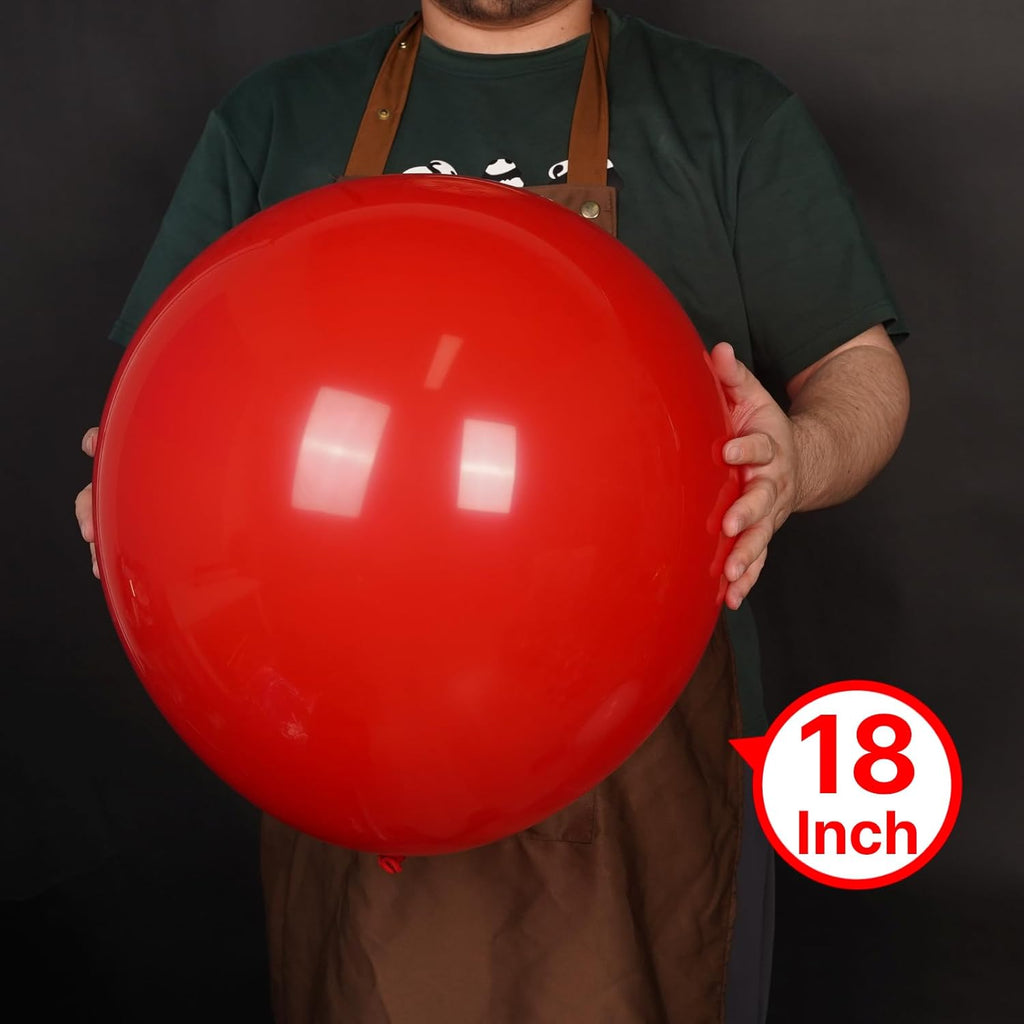 PartyWoo Red Helium Balloons - 18 Inch | 20pcs for Birthday, Graduation & Celebrations