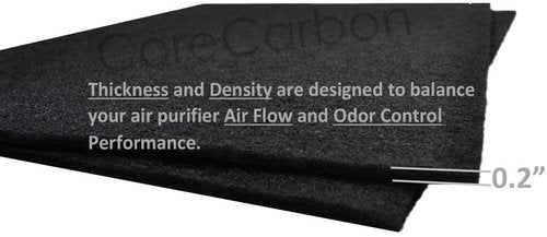 CoreCarbon 4-Pack Carbon Pre-Filter Designed to Fit Honeywell Quiet Clean Air Purifier - Models HFD070, HFD120, HFD-120, HFD-120-Q, HFD123, HFD-123-HD, HD123, HFD140, HFD140BWM, HFD230, HFD230B,& MORE