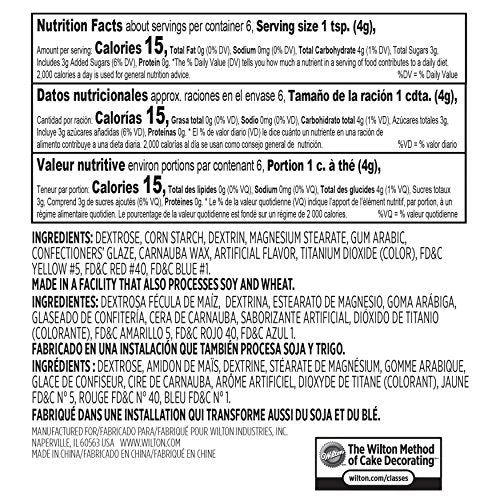 Wilton Edible Black and White Candy Eyeball Sprinkles - 0.88 oz