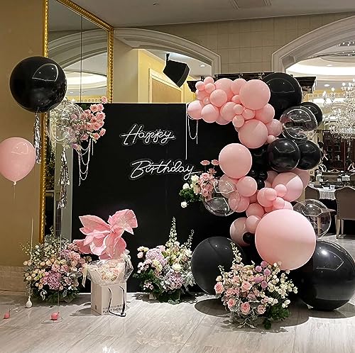 KALOR 135-Piece Light Pink Balloon Garland Arch Kit - Multi-Size Latex Set