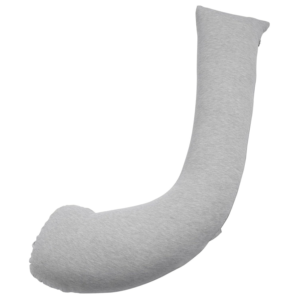 VEVOR Pregnancy Pillow - L-Shaped Maternity Body Pillow for Side Sleeping | Soft, Breathable, Washable Jersey Cover - Light Gray