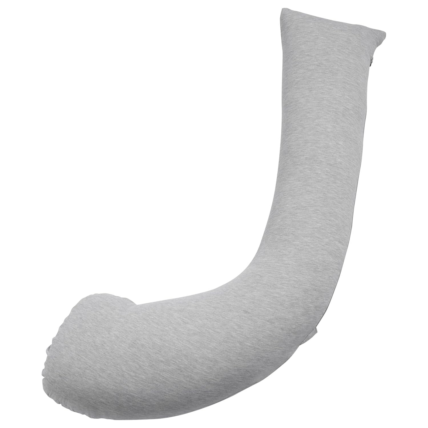 VEVOR Pregnancy Pillow - L-Shaped Maternity Body Pillow for Side Sleeping | Soft, Breathable, Washable Jersey Cover - Light Gray