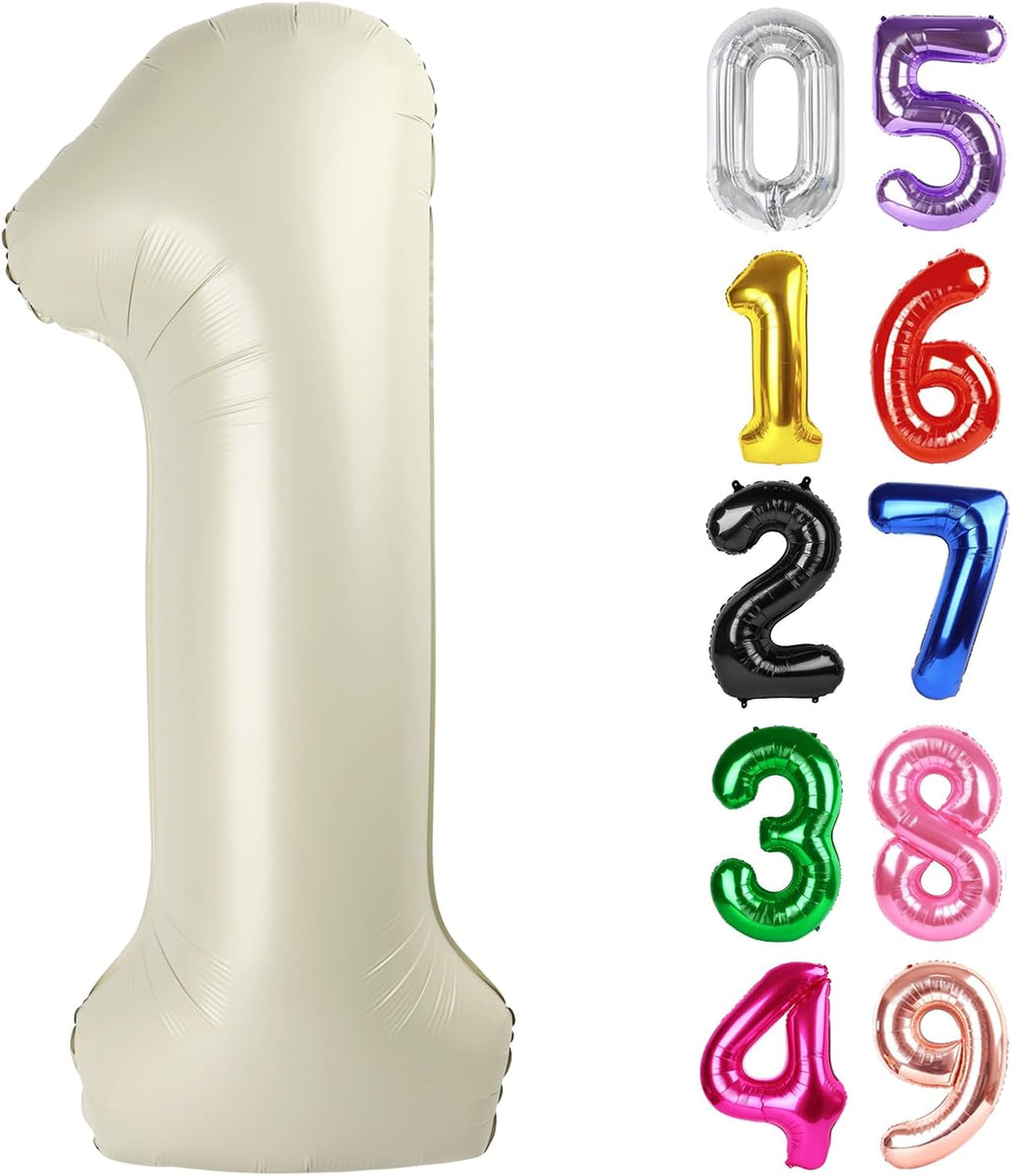 Shiny Cream 40-Inch Balloon - 1st Birthday Decorations for Baby Boy/Girl | Perfect Party Supplies