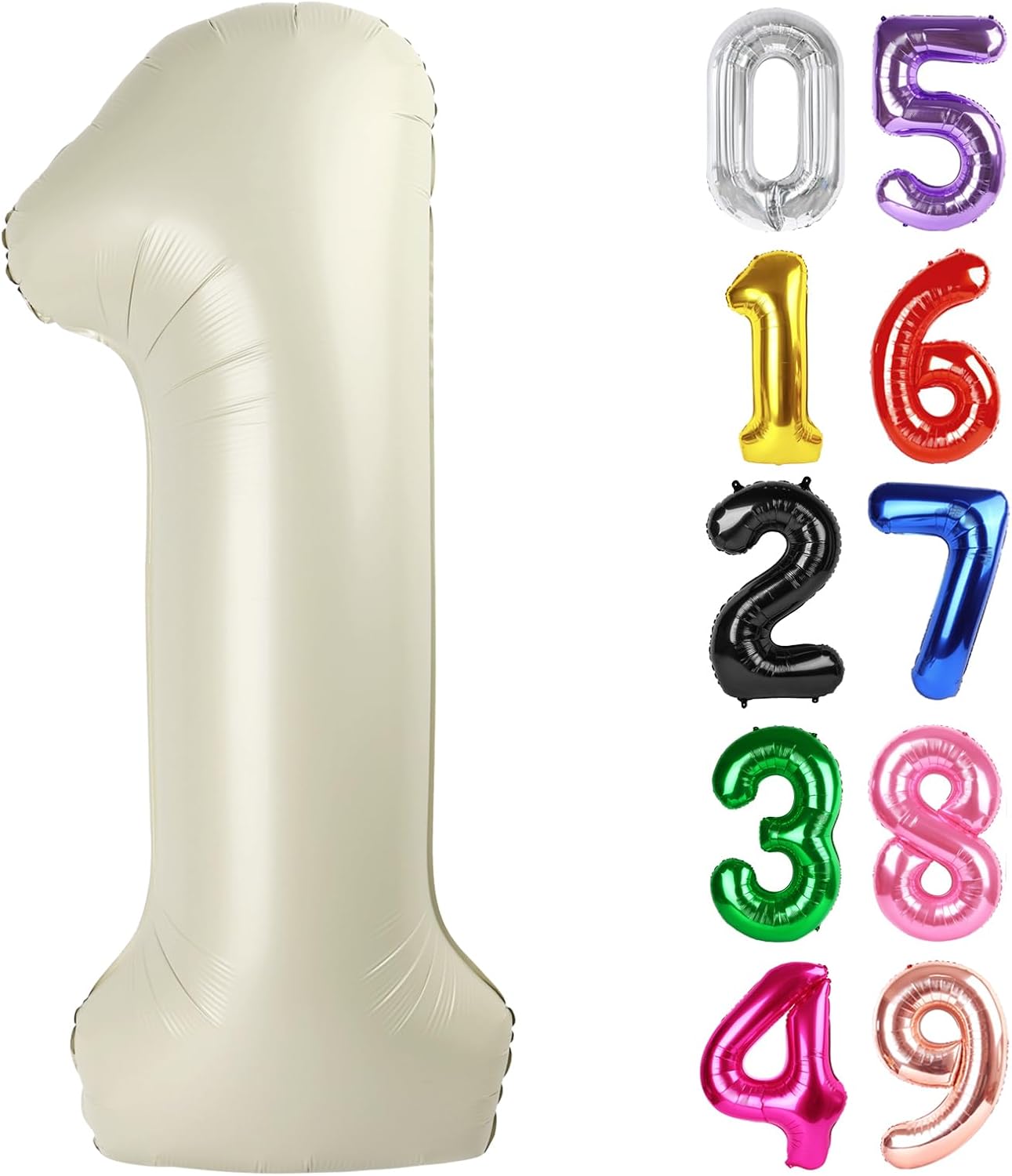 Shiny Cream 40-Inch Balloon - 1st Birthday Decorations for Baby Boy/Girl | Perfect Party Supplies