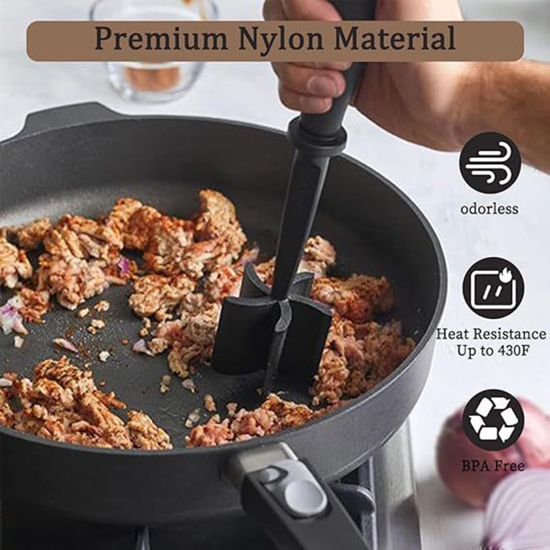 Meat Chopper by [Brand Name] - Premium Heat Resistant Masher for Hamburger, Ground Beef & Turkey