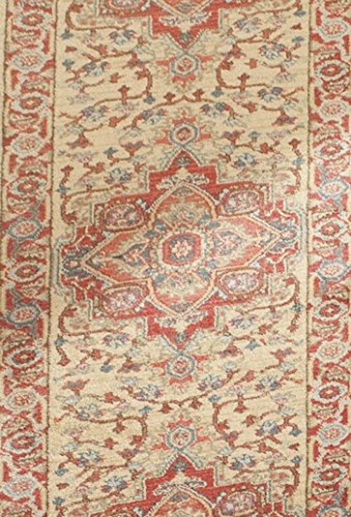SAFAVIEH Mahal Collection Accent Rug - 2'2" x 4', Red & Natural, Traditional Oriental Design, Non-Shedding & Easy Care, Ideal for High Traffic Areas in Entryway, Living Room, Bedroom (MAH698A)
