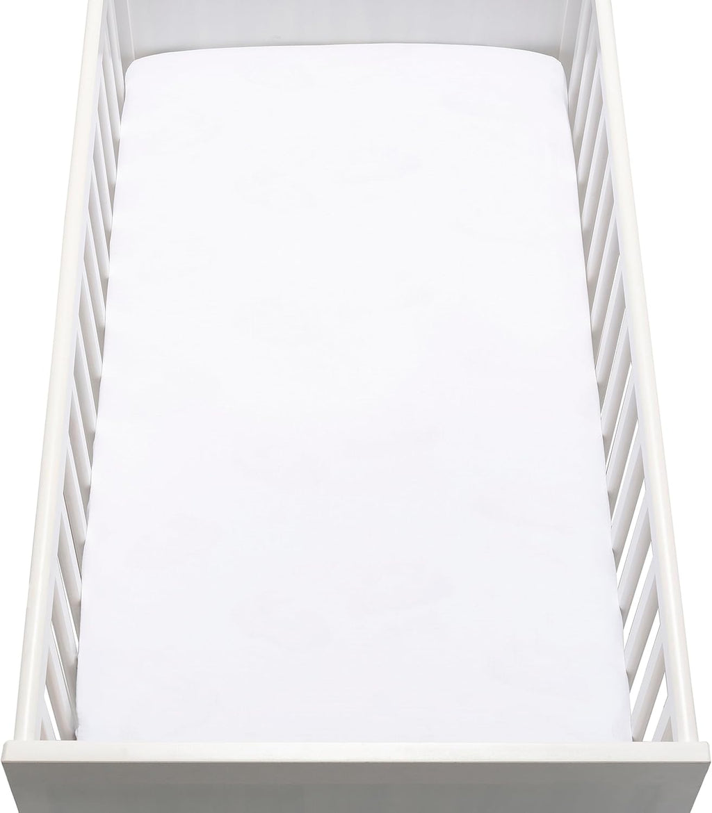 Newton Baby Fitted Crib Sheet - Ultra Breathable Organic Cotton, Soft 2-Pack for Standard Cribs | Plain White