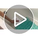 Ginsey AquaTouch Rubber Safety Bath Mat, Medium 14 x 24 Inches, White