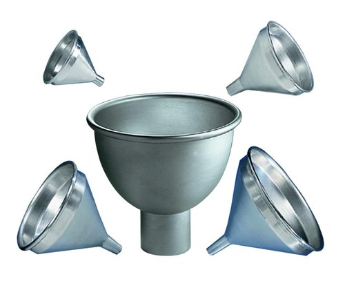 American Metalcraft 1004 Aluminum Spun Heavy-Duty Funnel 4 Quart Capacity 8.75 in Dia Top 3 in Neck Silver - Commercial Kitchen, Bakery, Café & Catering