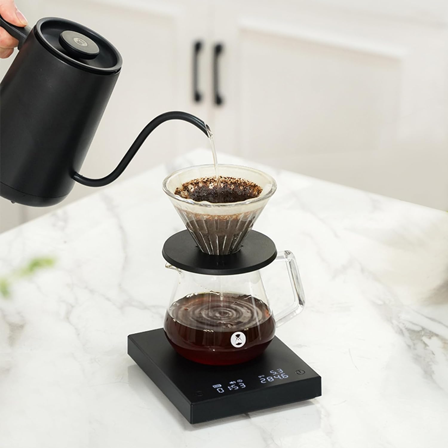 TIMEMORE Black Mirror Basic 2 Coffee Scale Espresso/Pour Over with Auto Timer and Flow Rate Function, 1600mAh, 2kg/0.1g Precision, g/oz Units, Portable Digital Scale for Kitchen/Baking/Cooking