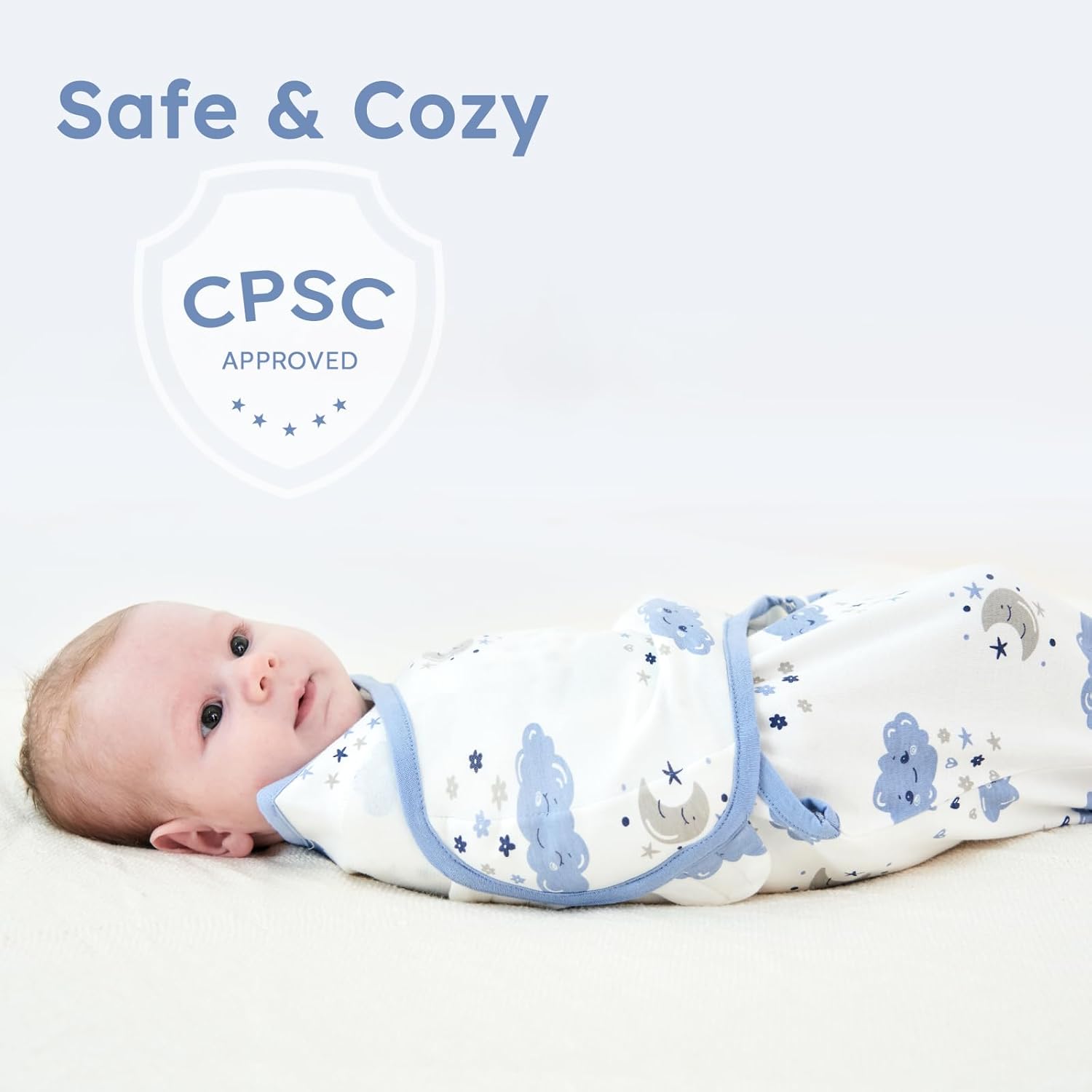 Yoofoss Baby Swaddles - 100% Cotton Adjustable Swaddle Sack for Newborns | 3-Pack, Soft & Breathable (3-6 Months)