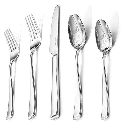 KINGSTONE Mirror Polish Silverware Set for 6, 30-Piece 18/10 Stainless Steel Flatware Set, Dishwasher Safe Cutlery Set for Wedding, Home, Restaurant, Knives Spoons and Forks Set