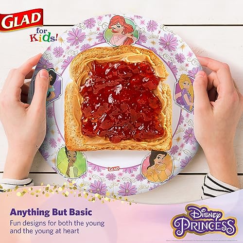 Disney Princess Disposable Paper Plates, 8.5 in - 40 Count Multicolor