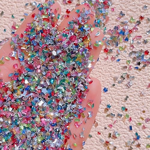 5000Pcs Colorful Mini Nail Rhinestones Flat Back Crystal Charms