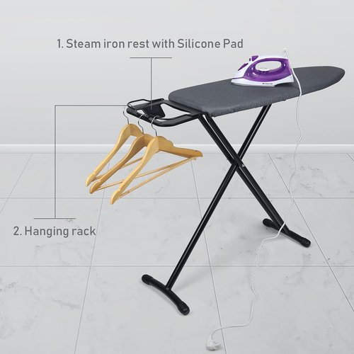Duwee Ironing Board - 12"x36" with Heat Resistant Cover & Thick Felt Pad for Stability