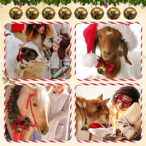 Brass Christmas Jingle Bells - 16 Large Holiday Bell Ornaments