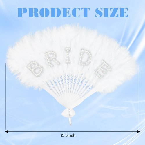 Chanaco Bride to Be Fan Bachelorette Party Decorations Bridal Shower Gifts Feather Hand Fan Party Accessories