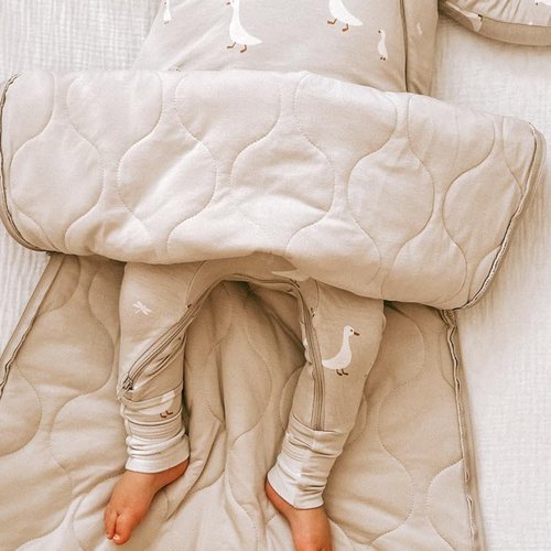 GUNAMUNA Long-Sleeve Sleep Sack - Soft Rayon Wearable Baby Sleep Bag, 1.0 TOG, Perfect for Newborns