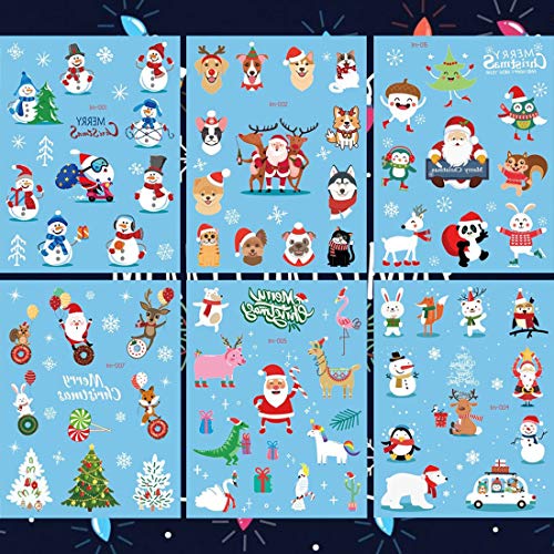 Christmas Temporary Tattoos for Kids - 80 Styles Party Favors