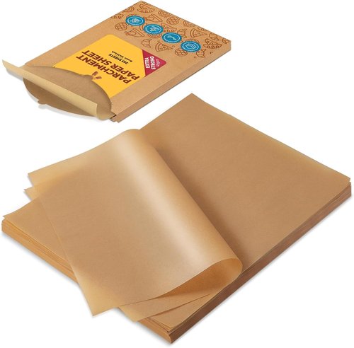 Katbite Heavy Duty Unbleached Parchment Paper Sheets - 265 Pcs, 10x15 Inches, Oil Proof for Baking & Cooking